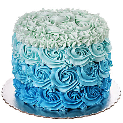 Blue Roses Designer Cake