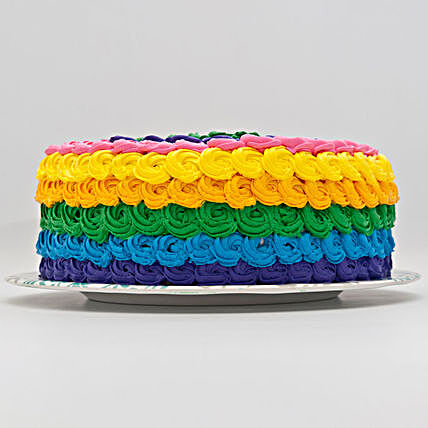 Rainbow Cream Chocolate Cake