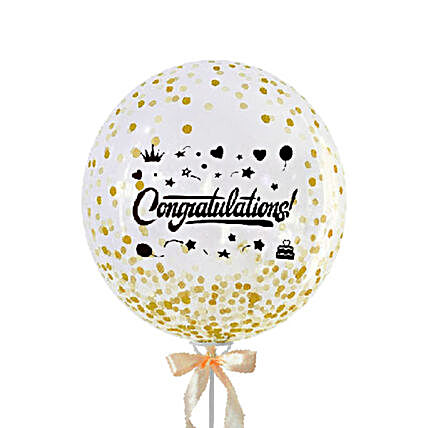 Big Glittery Congratulation Confetti Hot Balloon:Send Gifts to Johor Bahru