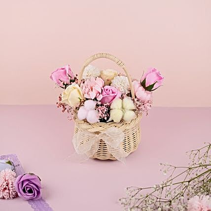 Blissful Soap Flowers Basket