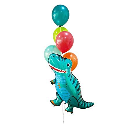 Dinosaur Multicoloured Balloons Bunch