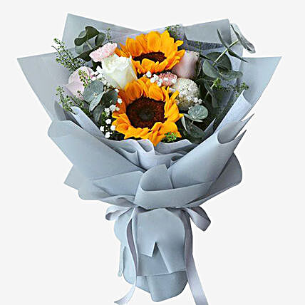 Peaceful Summer Bouquet:Send Sunflowers to Malaysia