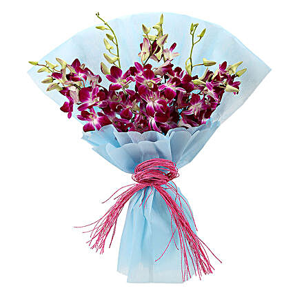 Purple Orchids Bouquet:Gifts for Wife in Malaysia