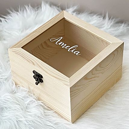 Personalised Glass Cover Wooden Box:Send Personalised Gifts to Malaysia