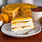 Tempting Mango Passion Crepe Cake