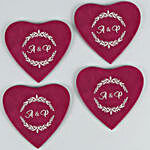 Personalised Heart Coaster Set of 4