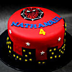 Spiderman Logo Chocolate Fondant Cake Half Kg