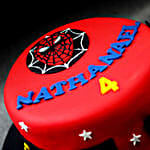 Spiderman Logo Chocolate Fondant Cake Half Kg