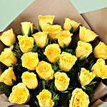 Charming 24 Yellow Roses Bouquet