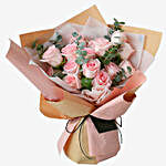 Classic 18 Pink Roses Bouquet