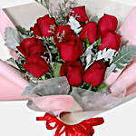 Exotic 12 Red Rose Bouquet