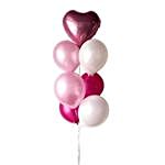 Personalised Foil Heart Balloon And Mixed Latex Balloons
