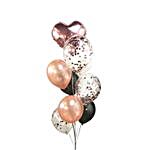 Personalised Heart Foil Balloon And 6 Metallic Balloons