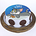 Classic Tom And Jerry Photo Cake Pineapple Half Kg