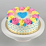 Heart And Roses Designer Chocolate Cake Half Kg