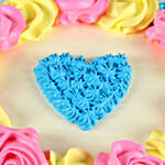 Heart And Roses Designer Chocolate Cake Half Kg