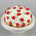 White And Red Roses Designer Chocolate Cake Half Kg