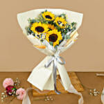 Graceful Sunflower Beautifully Wrapped Bouquet