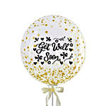 Get Well Soon Glittery Confetti Balloon