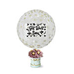 Sparkly Get Well Confetti Balloon Flower Choc Box