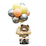 Cute Teddy Garland Balloons Bunch