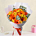 Delightful Gerberas And Alstroemeria Bouquet