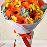 Delightful Gerberas And Alstroemeria Bouquet