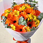 Delightful Gerberas And Alstroemeria Bouquet