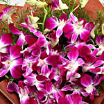 Six Exotic Purple Orchids Bunch