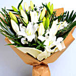 White Sweet Lilies Bouquet