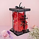 Red Roses Teddy Bear Transparent Box