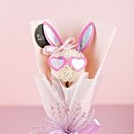 Bunny Bouquet With Balloon And Cupcakes