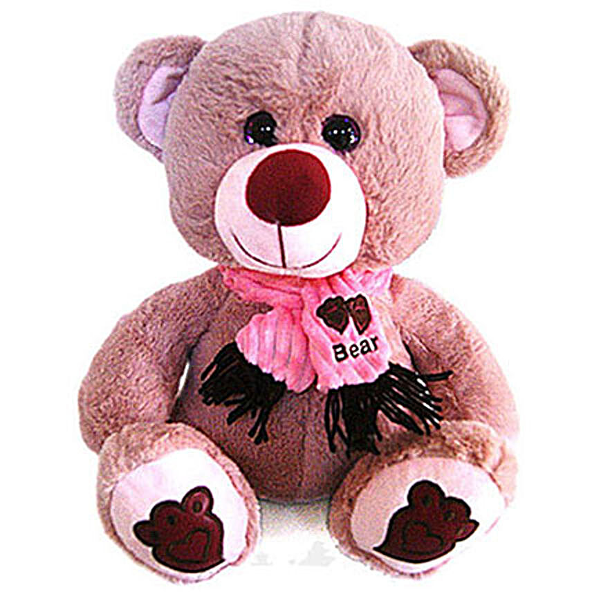 Cute Pink Teddy Bear With Glitter Sparkle Eyes 17 Inch