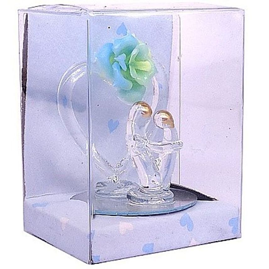 Lovely Mini Couple Glass Showpiece nepal