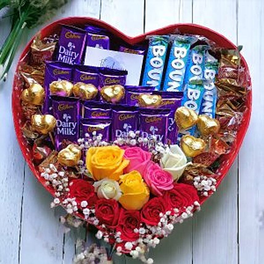 Luxurious Love Heart Goodies Box nepal Gift Luxurious Love Heart