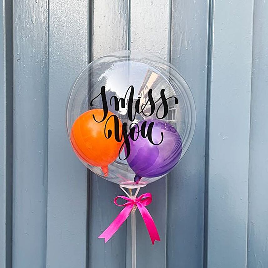 I Miss You Design Bobo Balloon