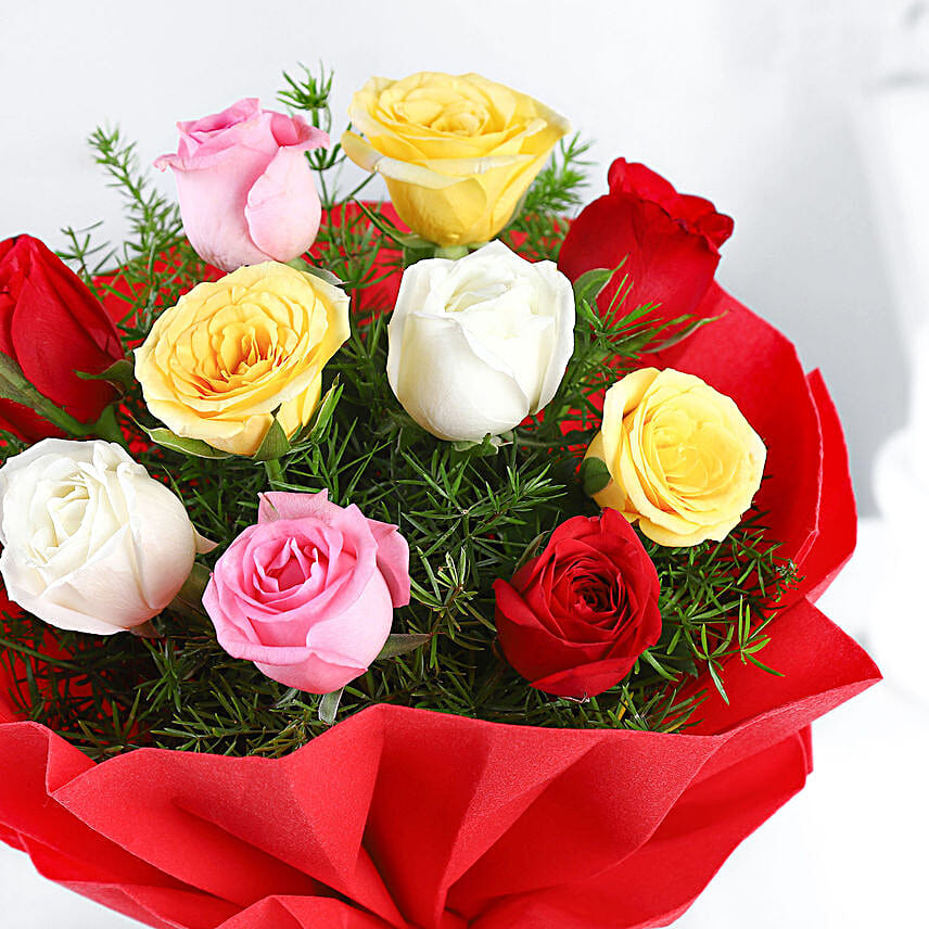 Mixed Roses Romantic Bunch