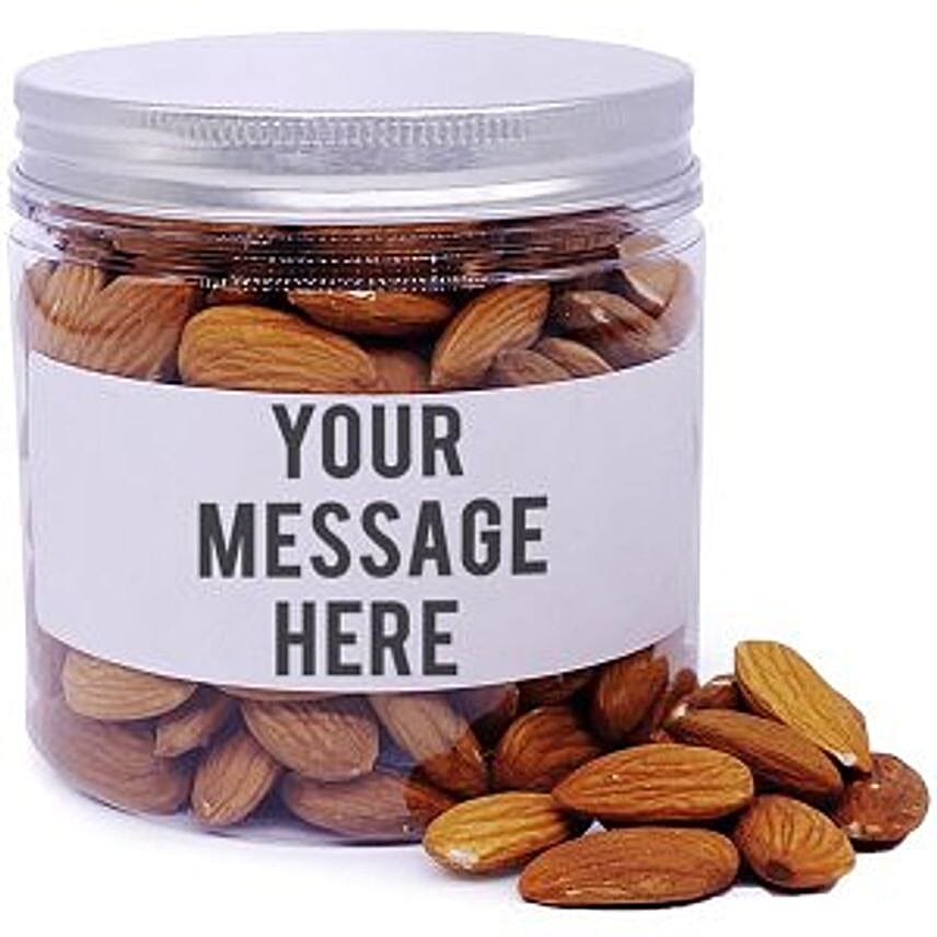 Almonds In Personalize Message Jar 200gm