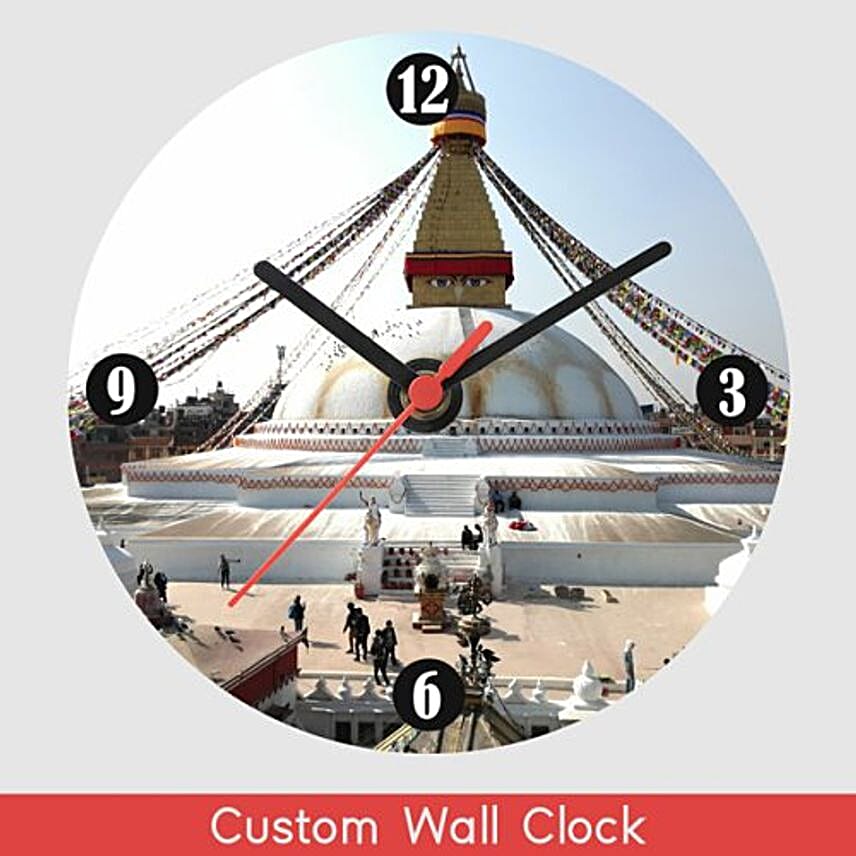 Circle Design Beautiful Custom Photo Print Wall Clock