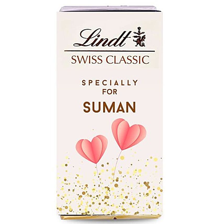 Personalize Lindt White Chocolate With Your Recipients Name
