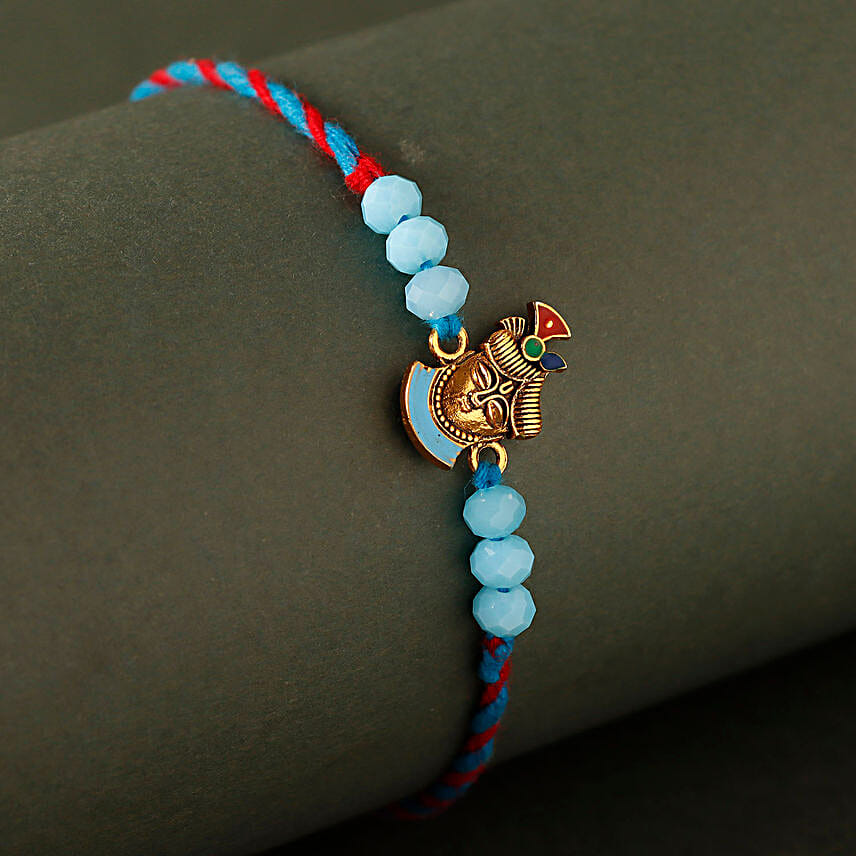 Sneh Blue Krishna Rakhi & Gulab Jamun