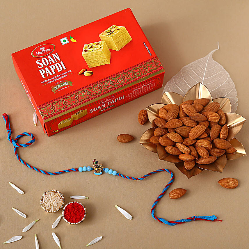 Sneh Krishna Rakhi With Soan Papdi & Almonds