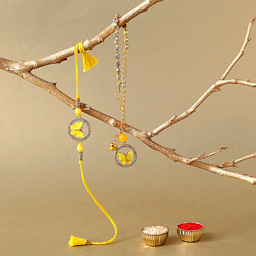 Sneh Lovely Rakhi Set With Soan Papdi & Almonds