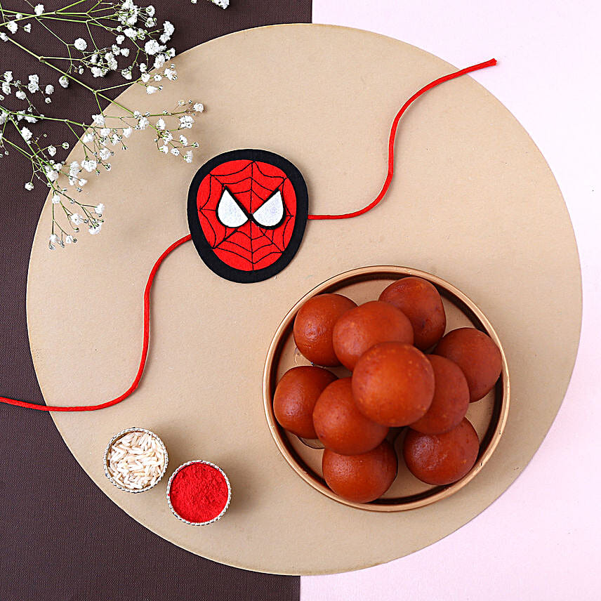 Sneh Spider Man Rakhi & Gulab Jamun