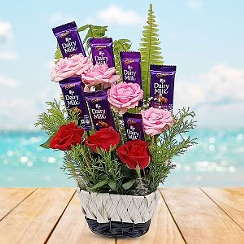 Sweet Sentiment Floral Gift Basket