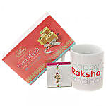 Happy Raksha Bandhan Combo Of Rakhi And Mug
