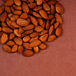Sea Blue Pearl Designer Rakhi And Healthy Almonds