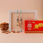 Sneh Evil Eye Rakhi Set With Soan Papdi & Almonds