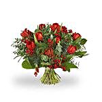 Christmas Special Bouquet Of Red Tulips