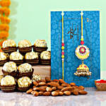 Jhumki Lumba Rakhi Set With Almonds And Ferrero Rocher